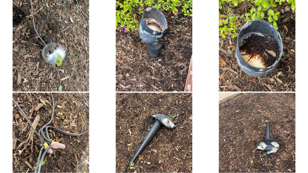 Landscape Lighting Repairs Photo - Before